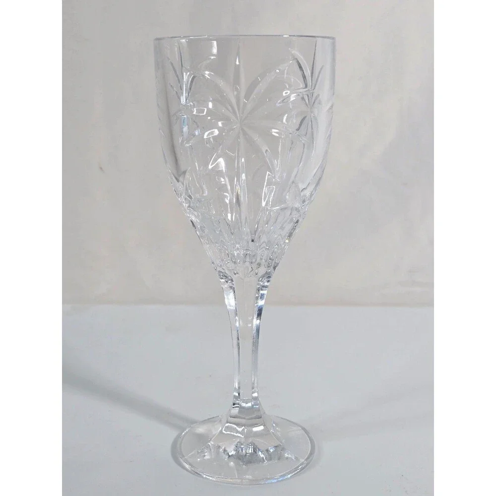 Godinger Shannon Crystal South Beach PALM TREE Wine Water Goblet Glass